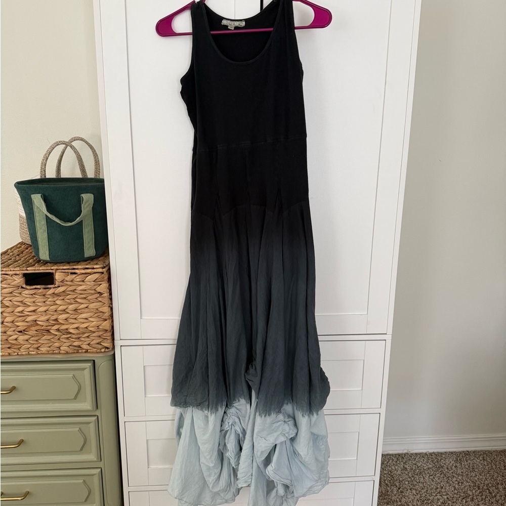 Solitaire Black and Gray Ombre Maxi Dress